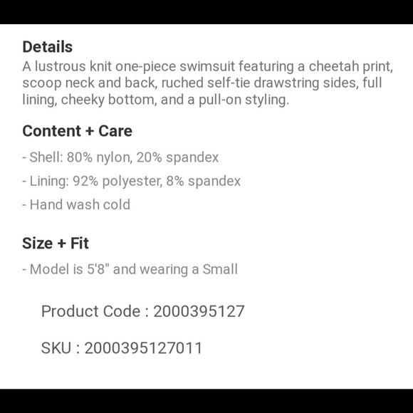 🆕️ NWT Forever 21 Cheetah Print One Piece Swimsuit - Picture 6 of 6